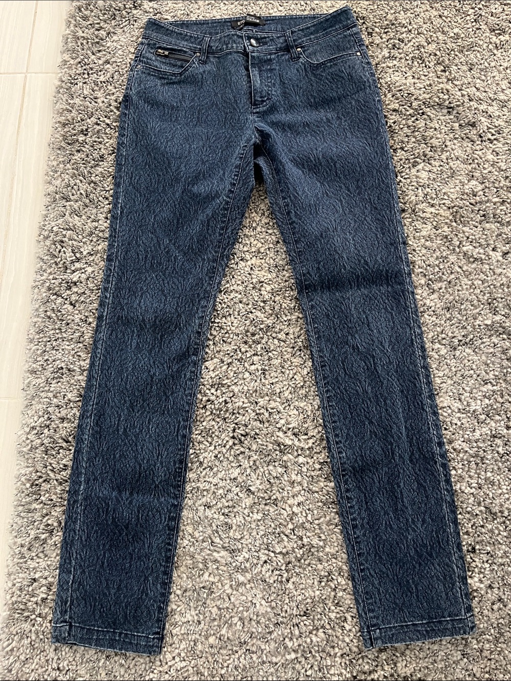 Etcetera Patterned Dark Blue Denim Jeans 4